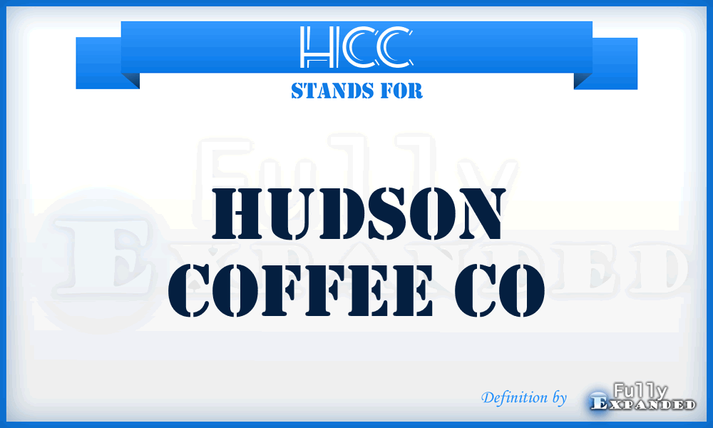 HCC - Hudson Coffee Co