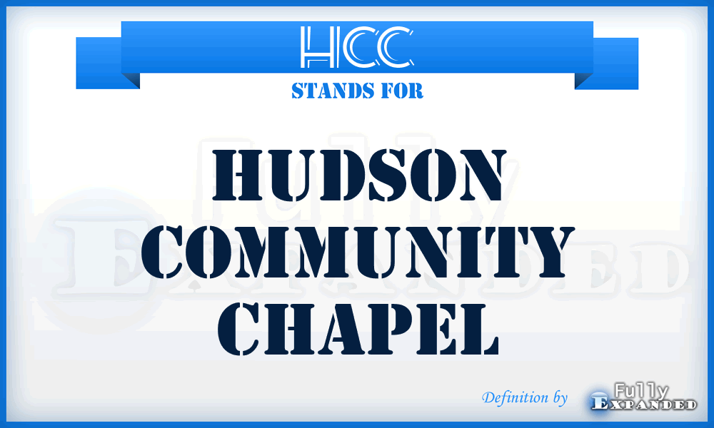 HCC - Hudson Community Chapel