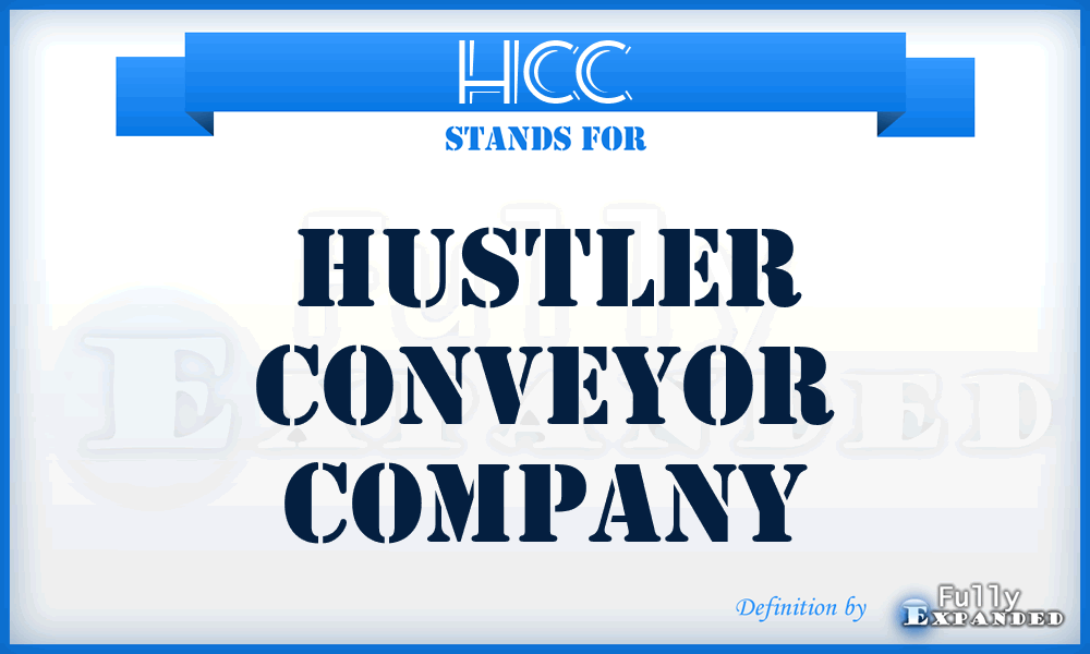 HCC - Hustler Conveyor Company