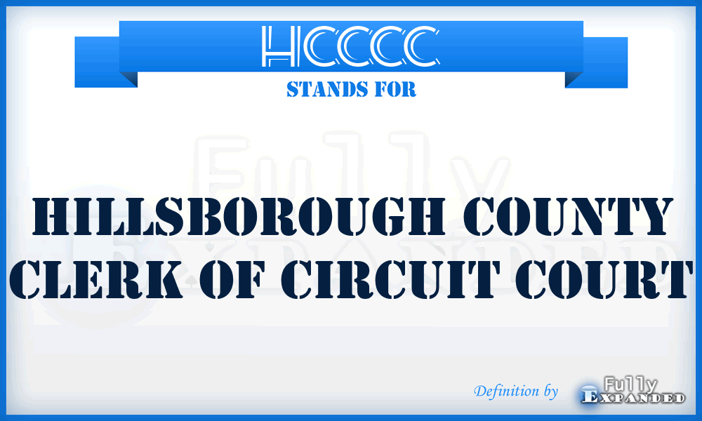 HCCCC - Hillsborough County Clerk of Circuit Court