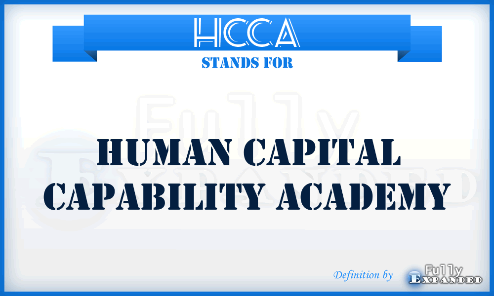 HCCA - Human Capital Capability Academy