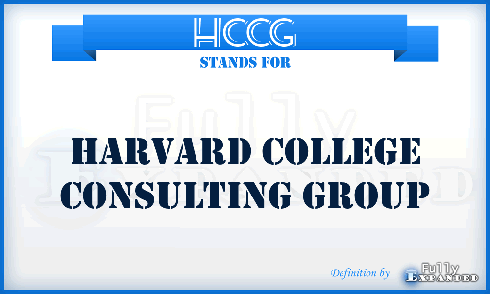 HCCG - Harvard College Consulting Group