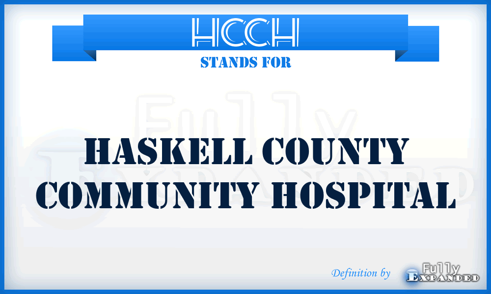 HCCH - Haskell County Community Hospital