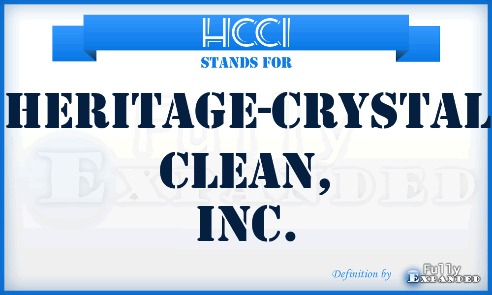 HCCI - Heritage-Crystal Clean, Inc.