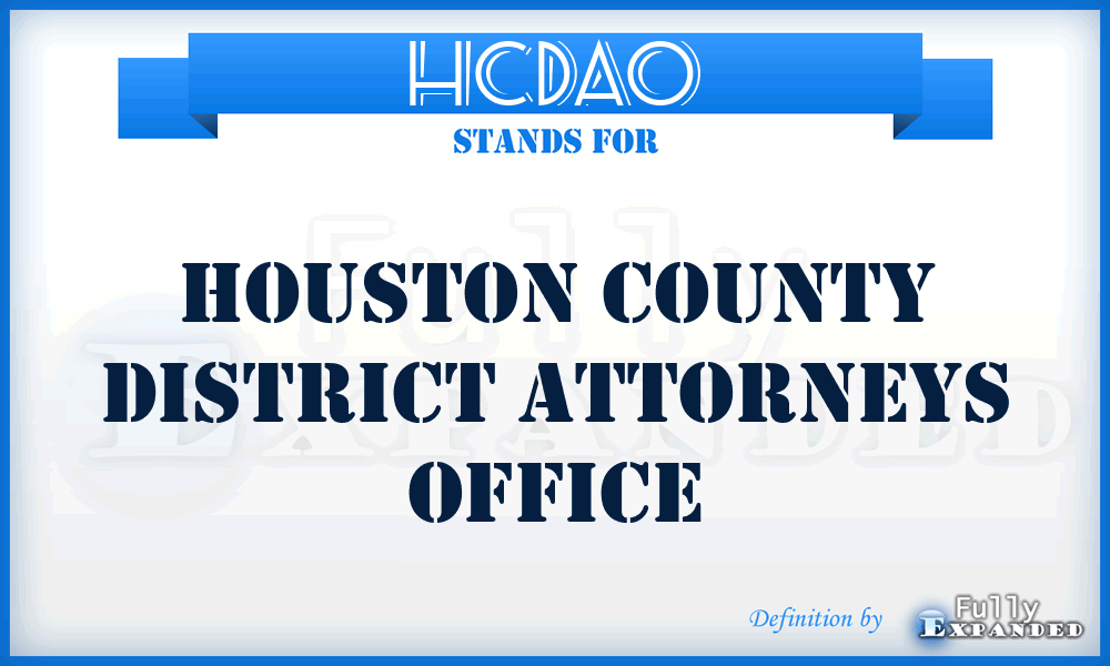 HCDAO - Houston County District Attorneys Office