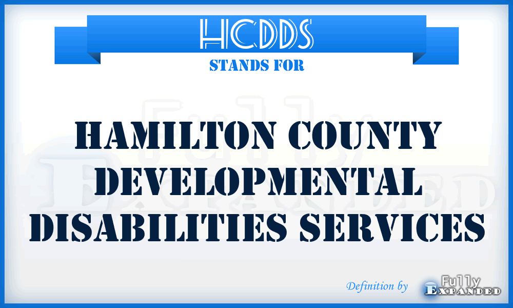 HCDDS - Hamilton County Developmental Disabilities Services