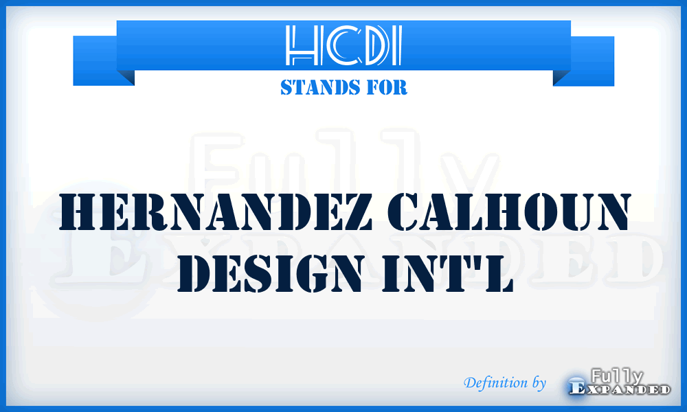 HCDI - Hernandez Calhoun Design Int'l
