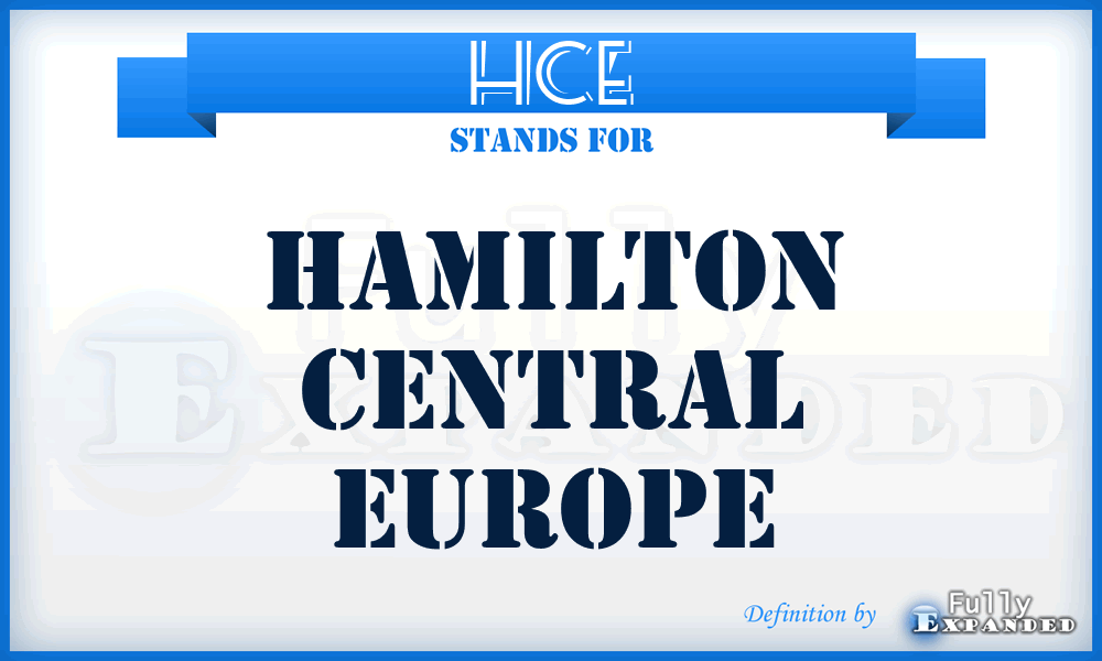 HCE - Hamilton Central Europe