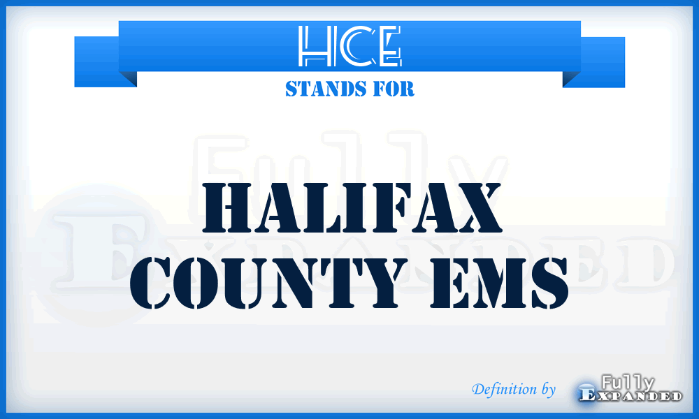 HCE - Halifax County Ems