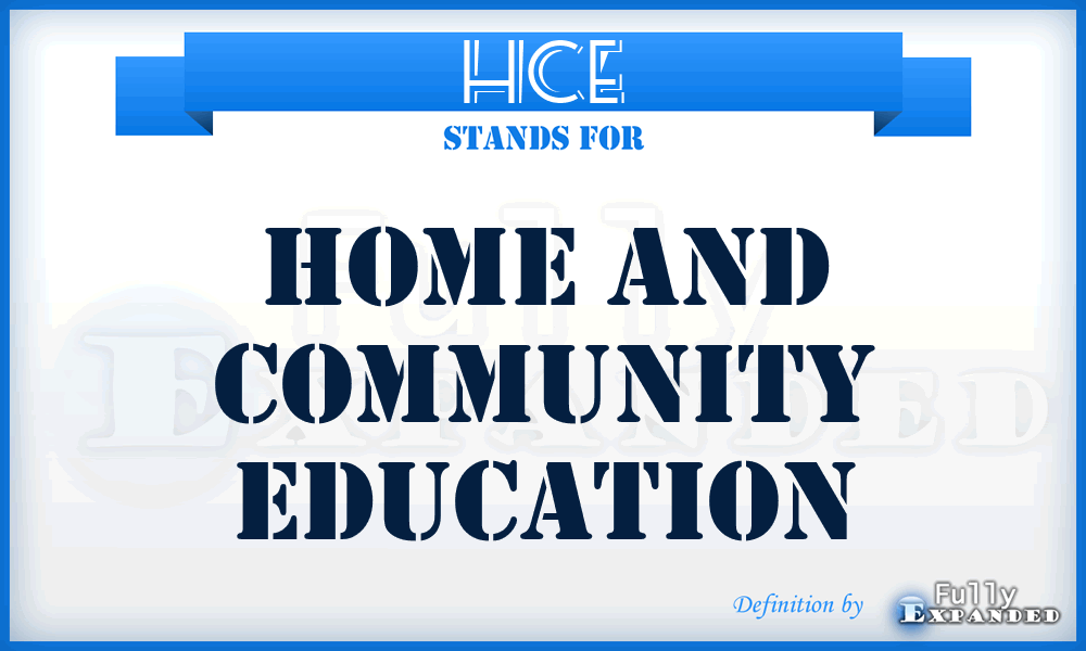 HCE - Home and Community Education