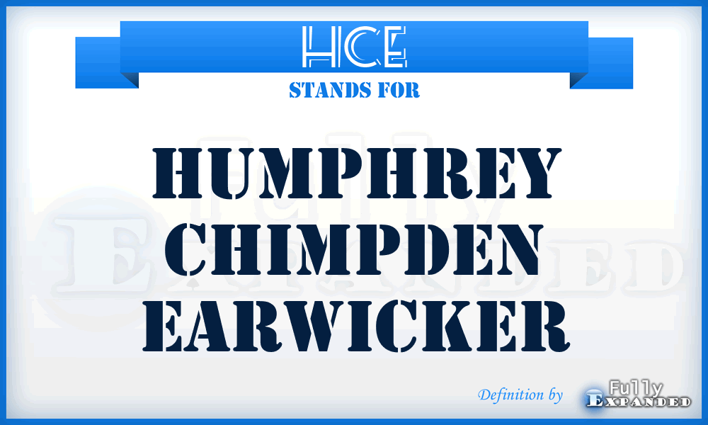HCE - Humphrey Chimpden Earwicker