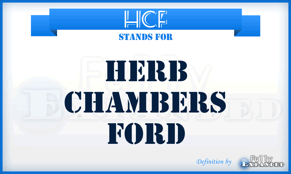 HCF - Herb Chambers Ford