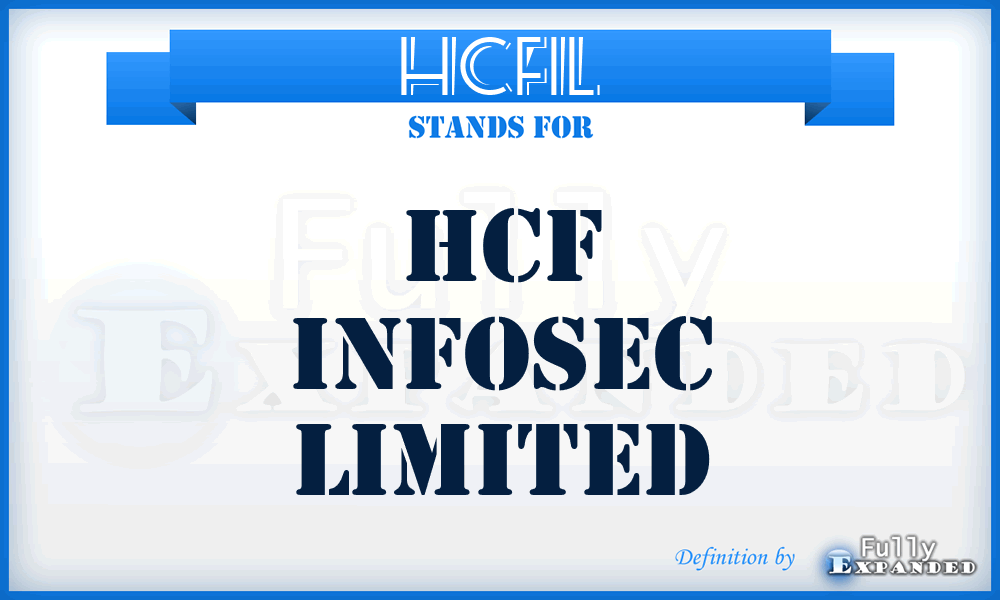 HCFIL - HCF Infosec Limited