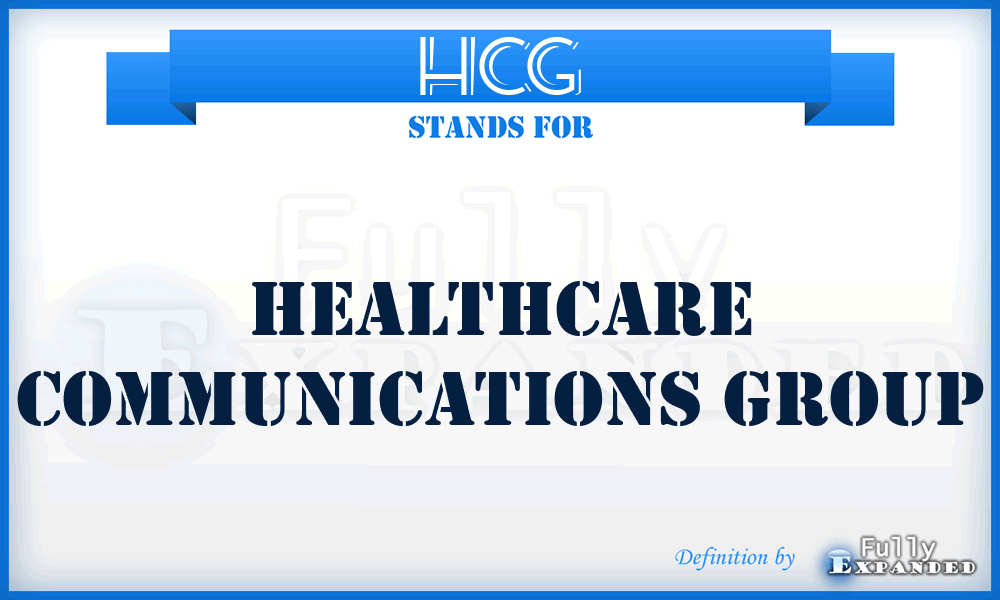 HCG - Healthcare Communications Group