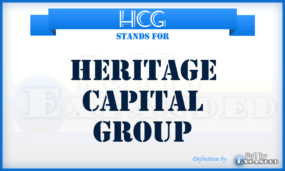 HCG - Heritage Capital Group