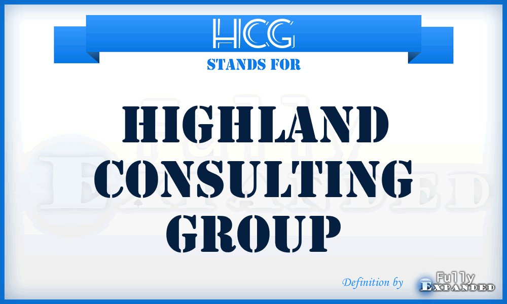 HCG - Highland Consulting Group