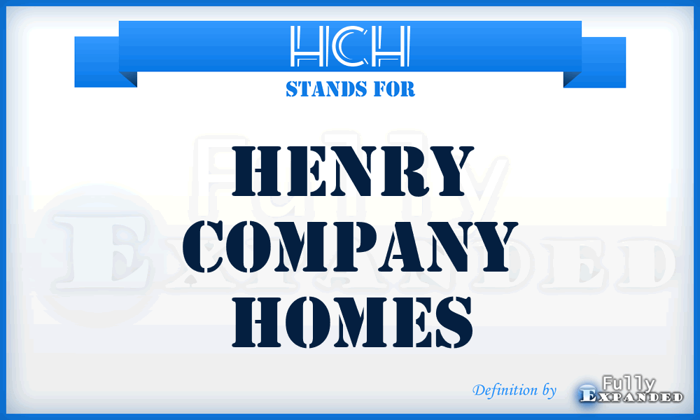 HCH - Henry Company Homes