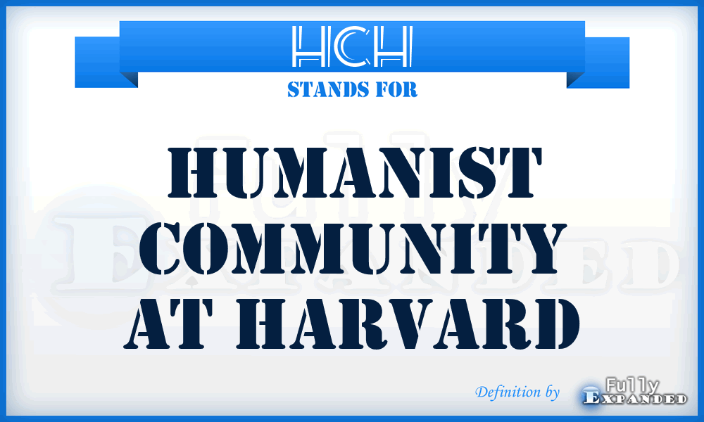 HCH - Humanist Community at Harvard