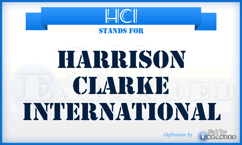 HCI - Harrison Clarke International