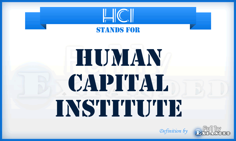 HCI - Human Capital Institute