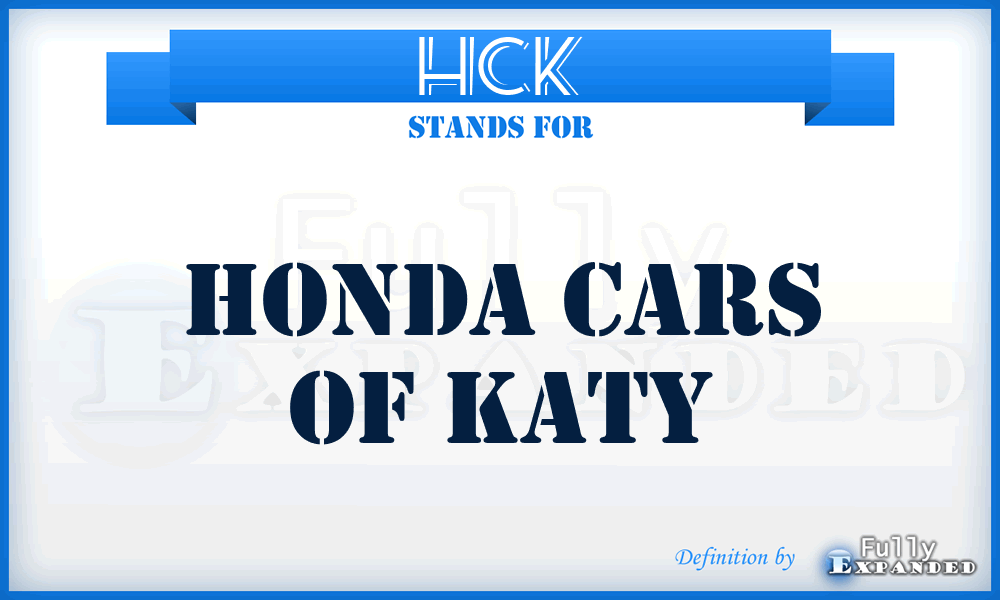 HCK - Honda Cars of Katy