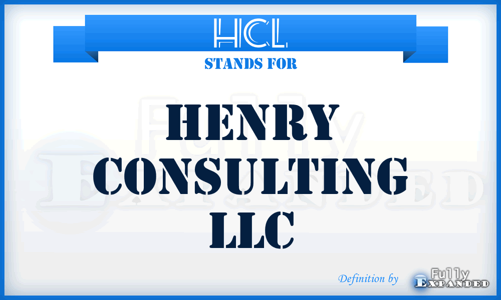 HCL - Henry Consulting LLC