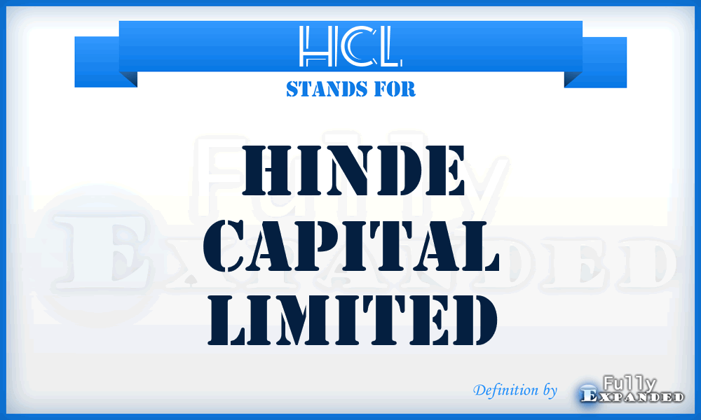 HCL - Hinde Capital Limited