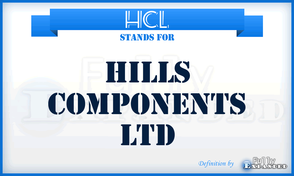 HCL - Hills Components Ltd