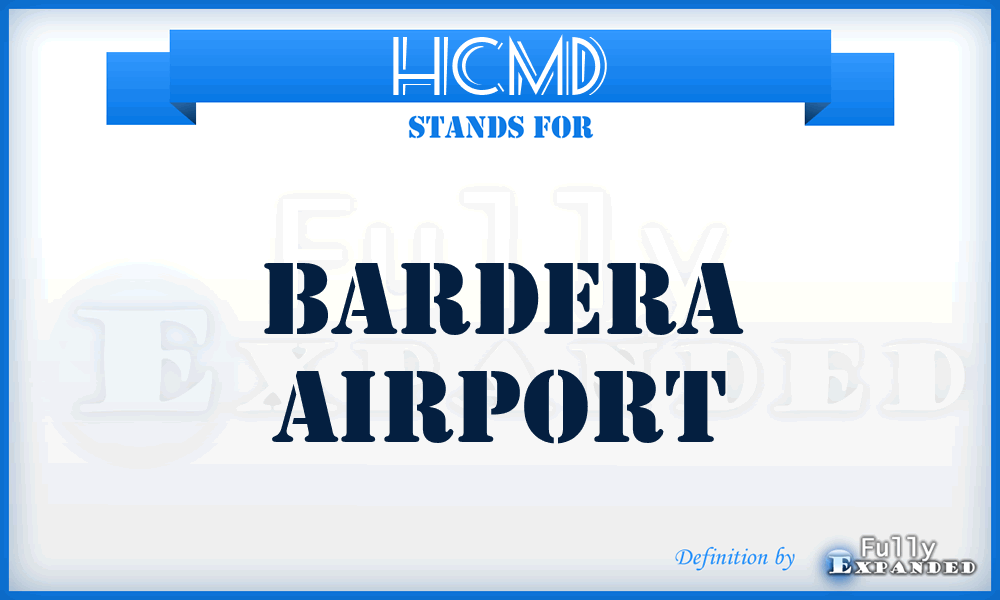 HCMD - Bardera airport