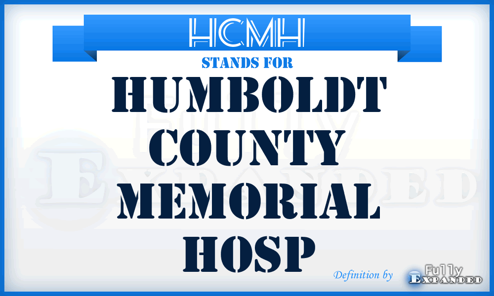 HCMH - Humboldt County Memorial Hosp