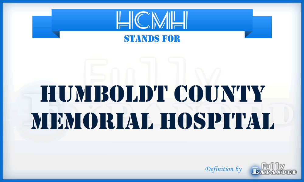 HCMH - Humboldt County Memorial Hospital