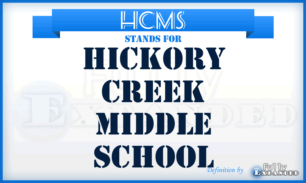 HCMS - Hickory Creek Middle School