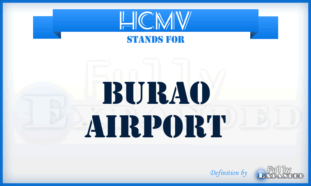 HCMV - Burao airport
