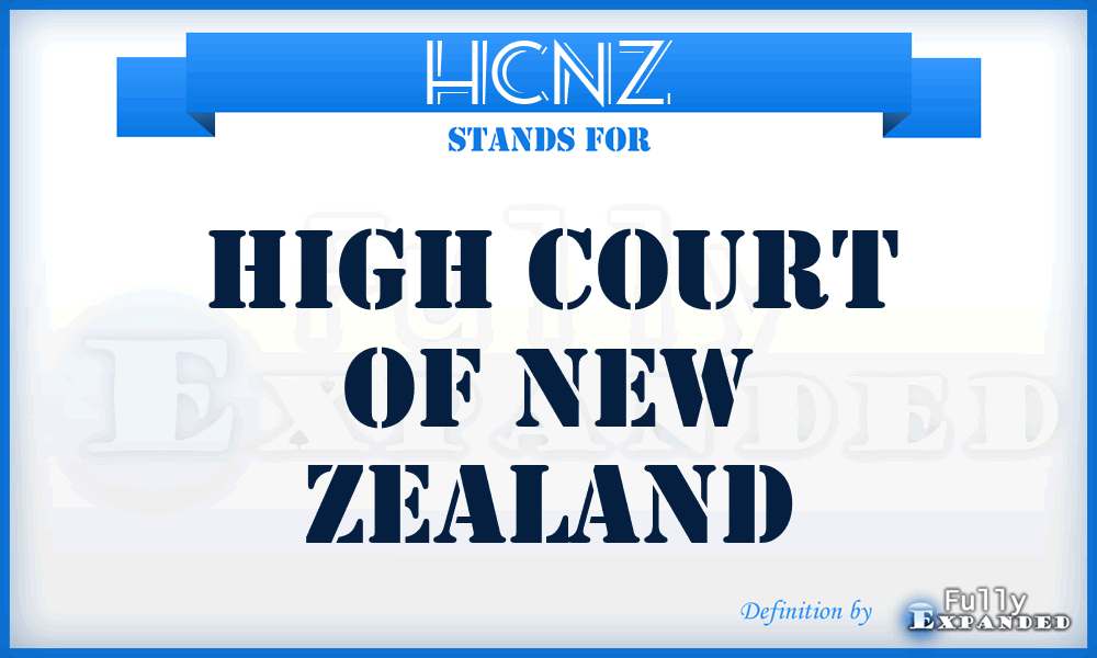 HCNZ - High Court of New Zealand