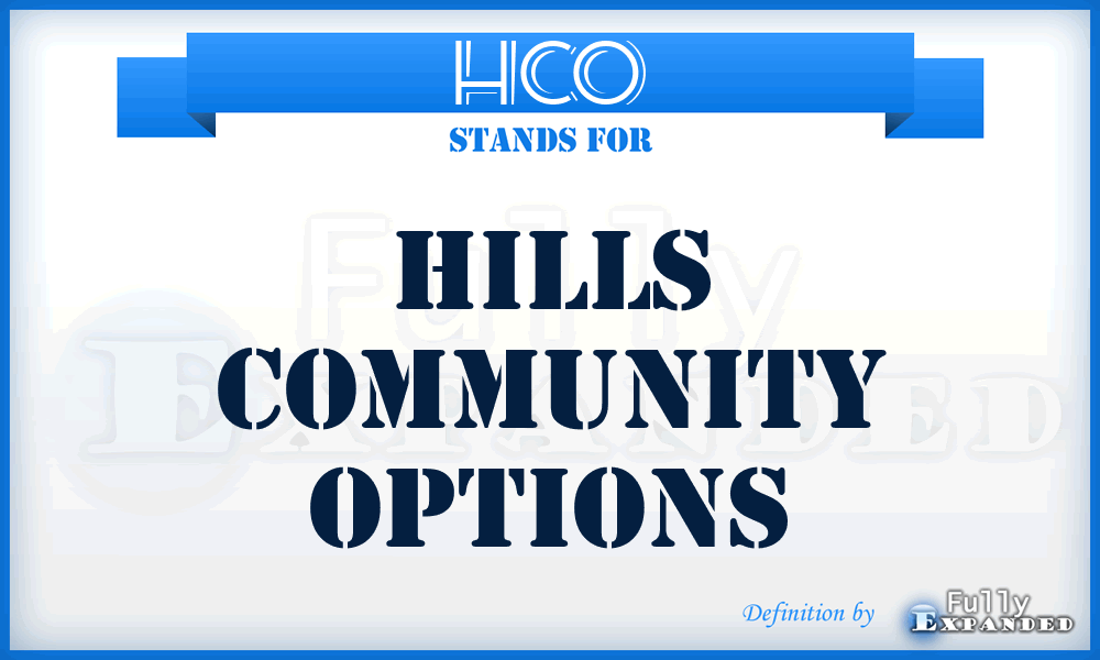 HCO - Hills Community Options