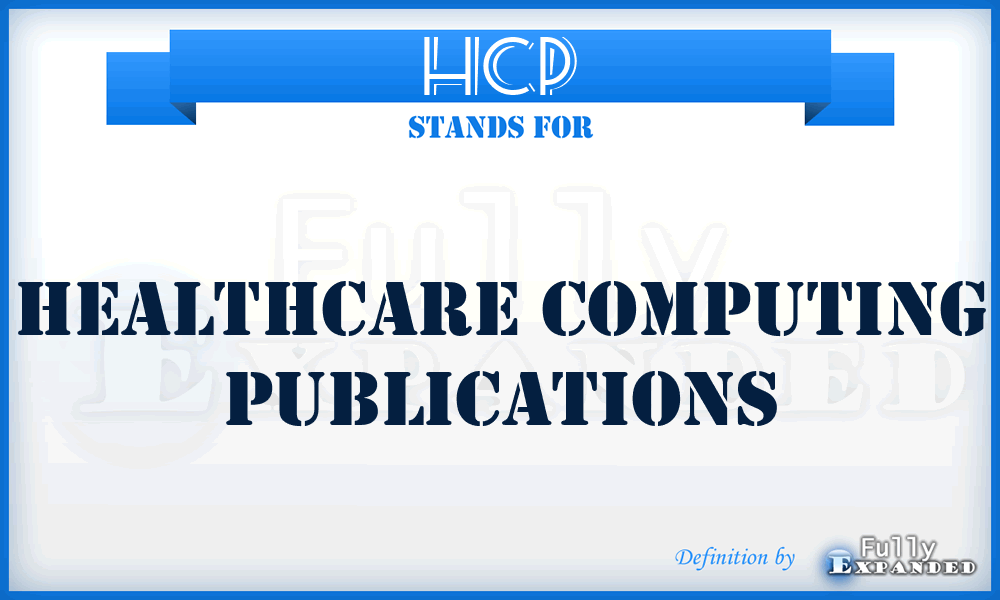 HCP - Healthcare Computing Publications