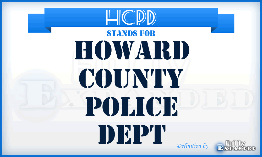 HCPD - Howard County Police Dept