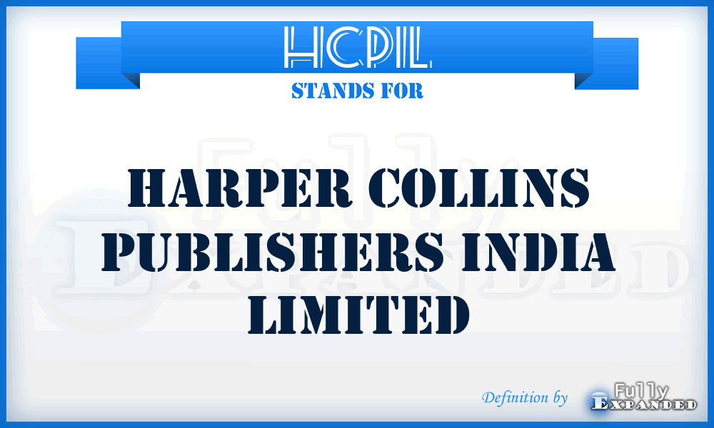 HCPIL - Harper Collins Publishers India Limited