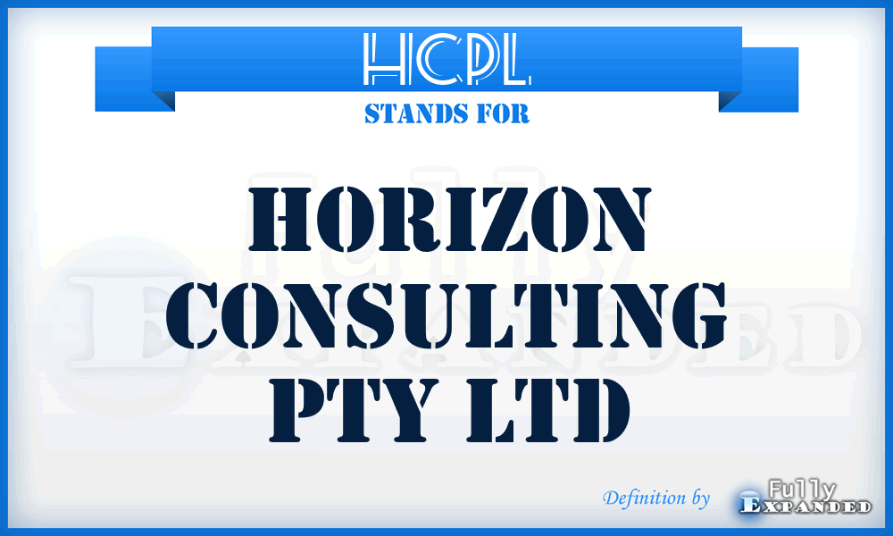 HCPL - Horizon Consulting Pty Ltd