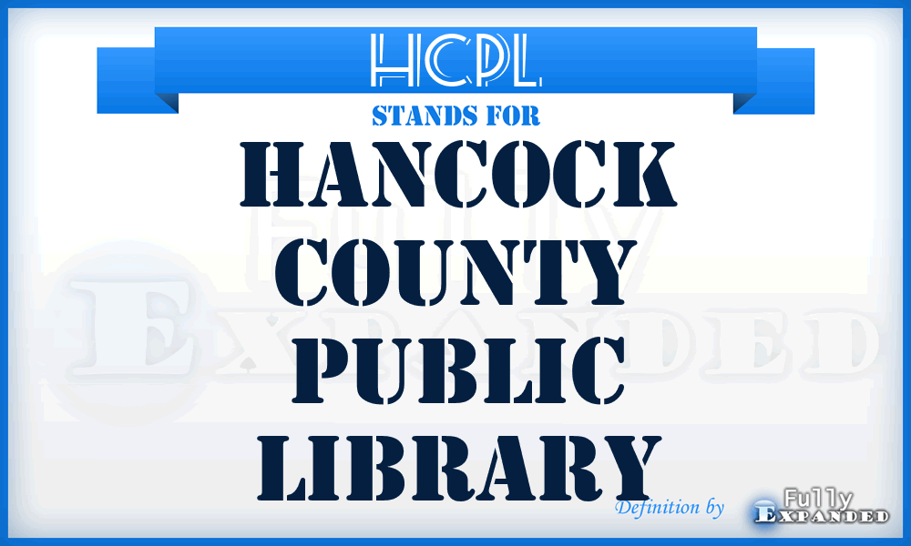 HCPL - Hancock County Public Library