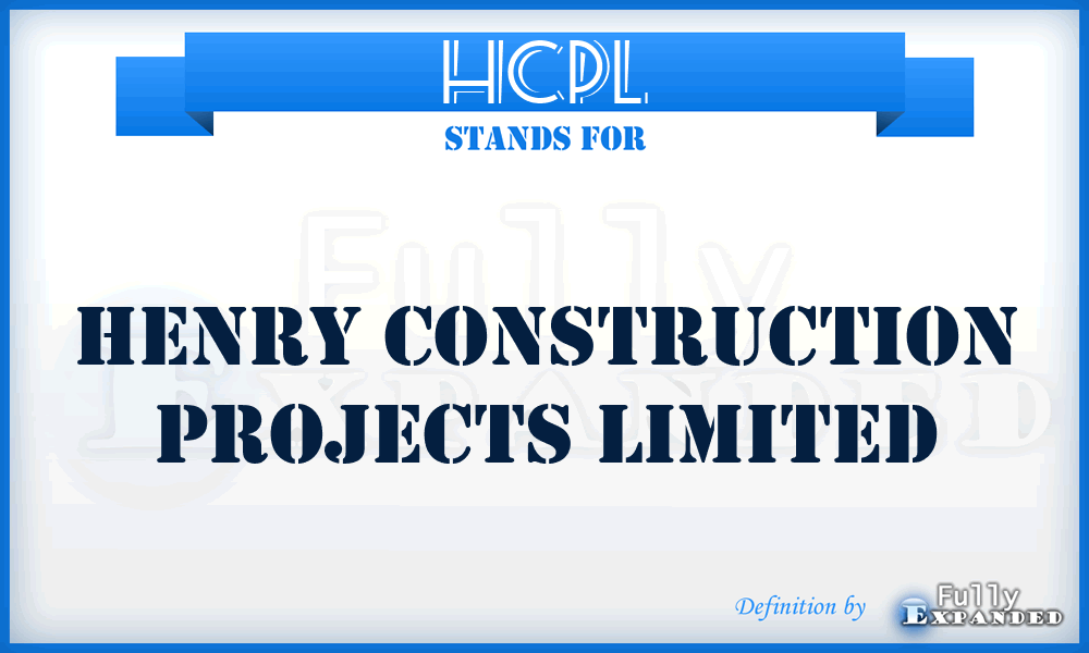 HCPL - Henry Construction Projects Limited