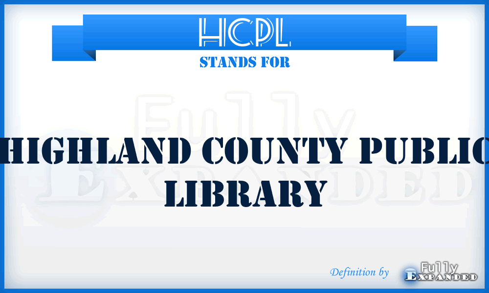 HCPL - Highland County Public Library