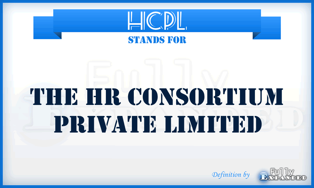 HCPL - The Hr Consortium Private Limited