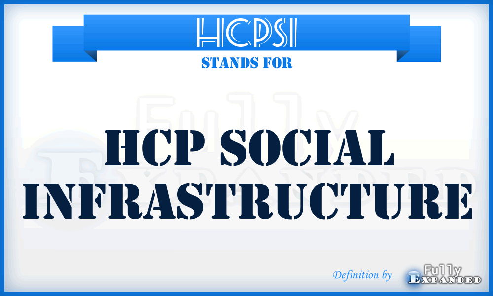 HCPSI - HCP Social Infrastructure