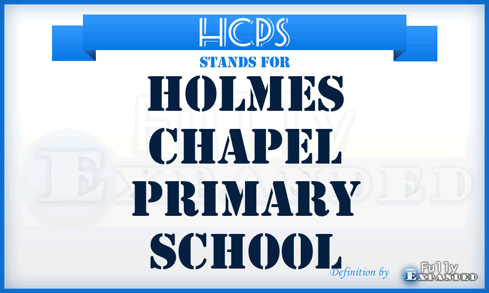 HCPS - Holmes Chapel Primary School