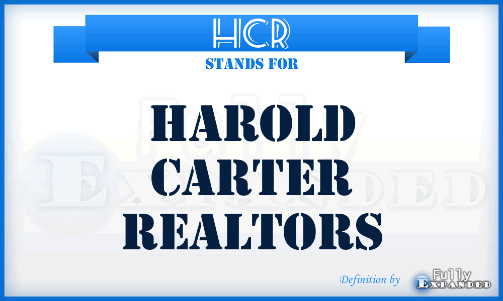 HCR - Harold Carter Realtors