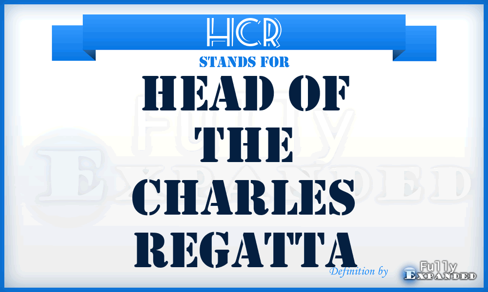 HCR - Head of the Charles Regatta