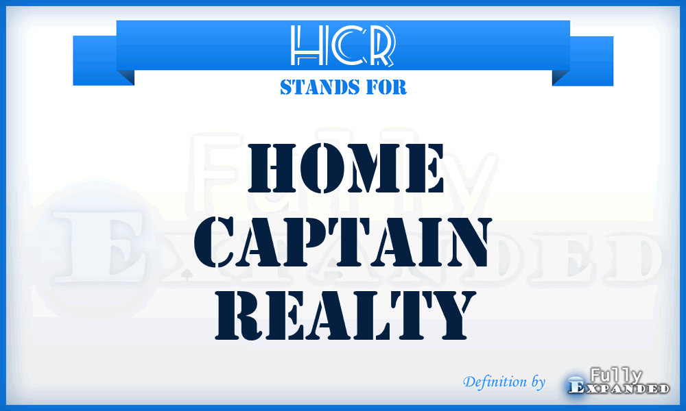 HCR - Home Captain Realty
