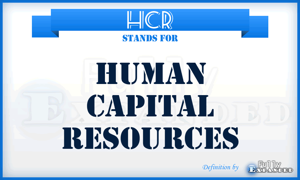 HCR - Human Capital Resources
