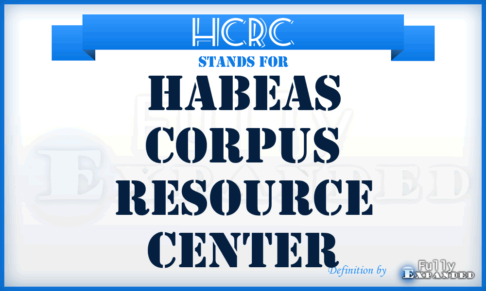 HCRC - Habeas Corpus Resource Center